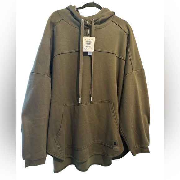Savage X Fenty Deep Forest Green Oversized Pullover Xssential Hoodie 2XL - Picture 1 of 9